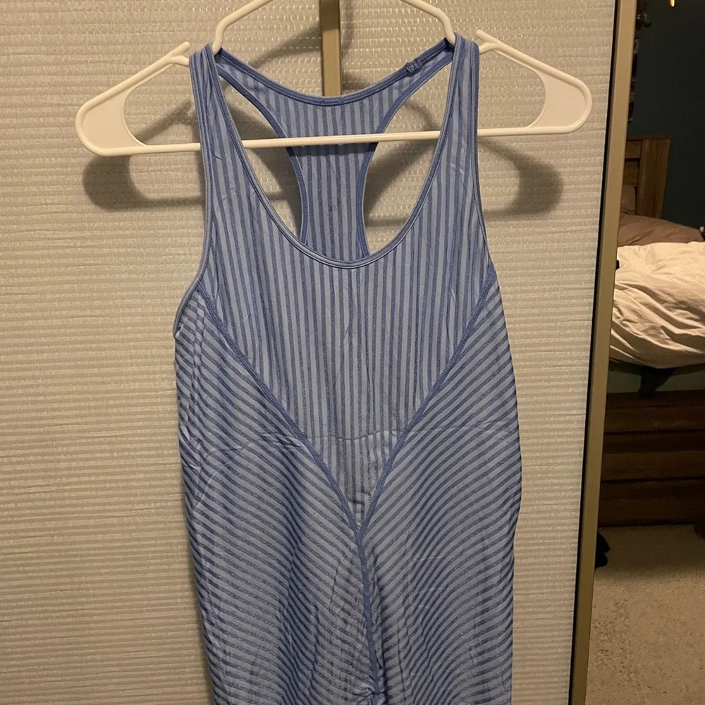 lululemon athletica Blue Striped Tank